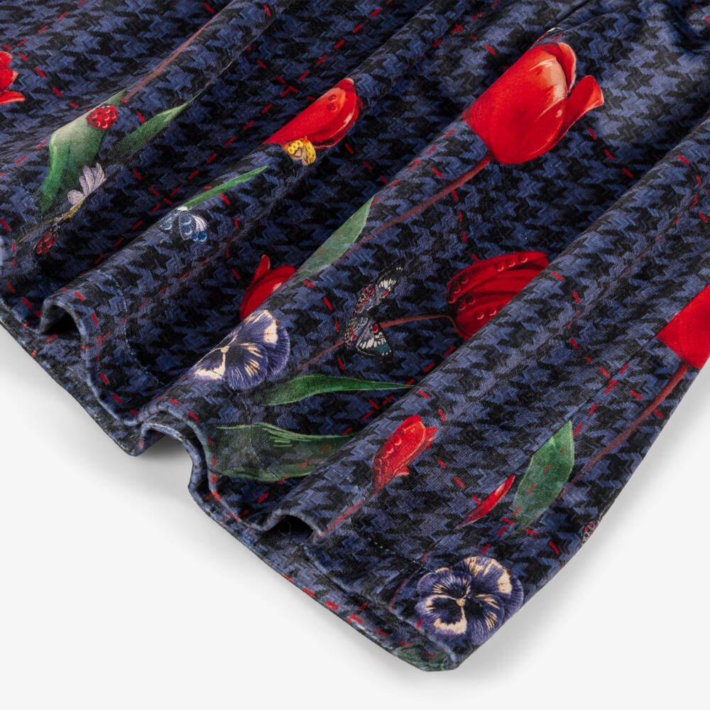 Lapin House-Navy Flowers Skirt | Childrensalon Outlet
