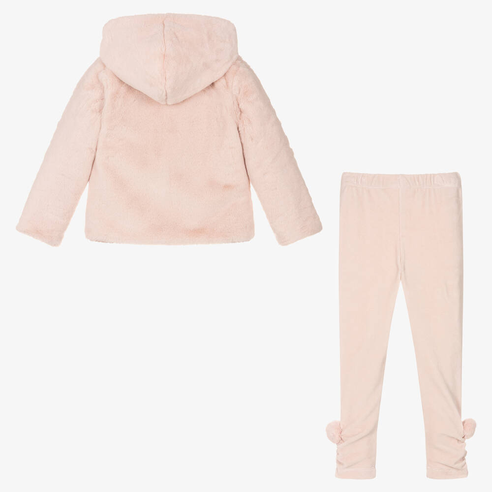 Lapin House-Розовый трикотажный топ и легинсы | Childrensalon Outlet