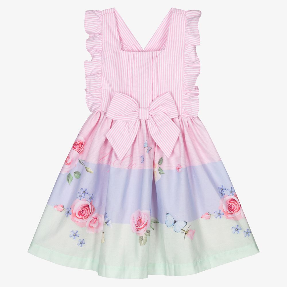 Lapin House - Pink & Blue Pinafore Dress | Childrensalon