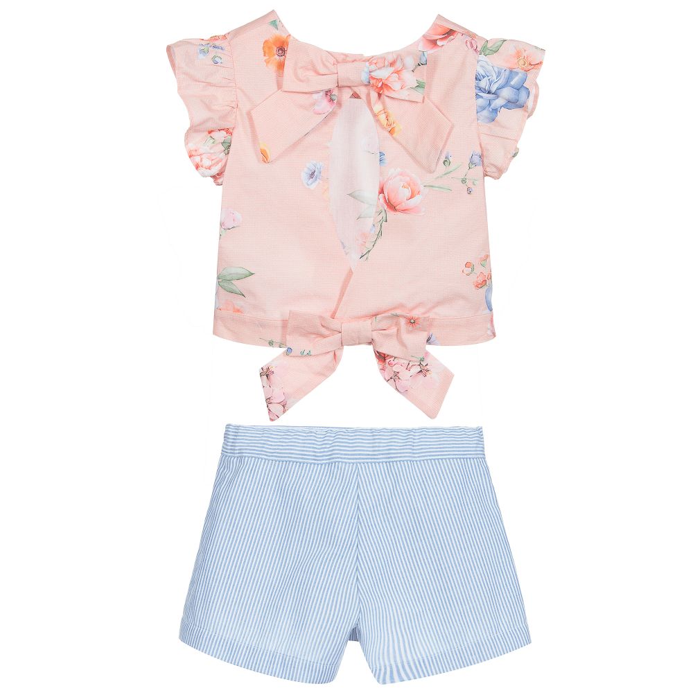 Lapin House-Pink & Blue Shorts Set | Childrensalon Outlet