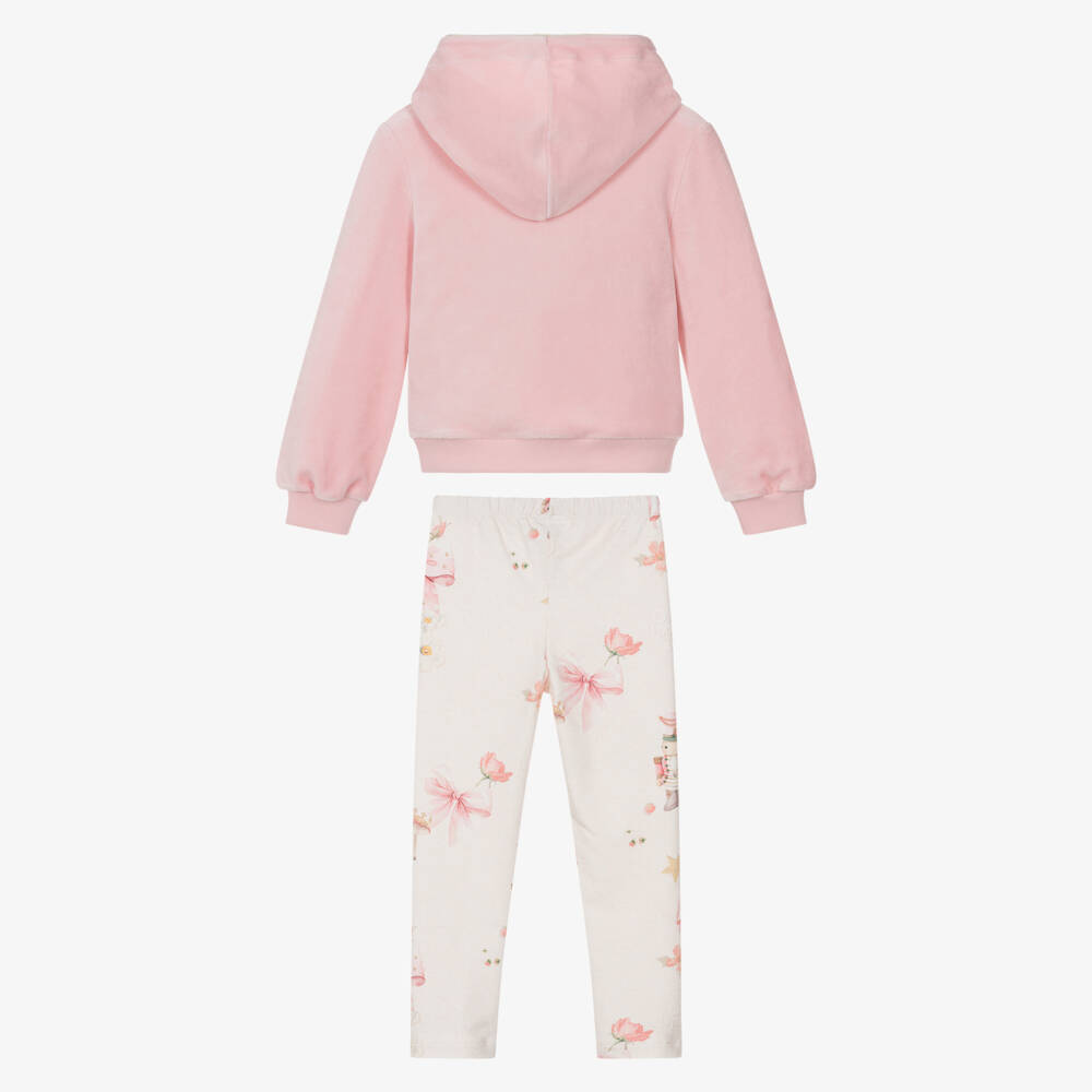 Lapin House-Pink Butterfly Leggings Set | Childrensalon Outlet