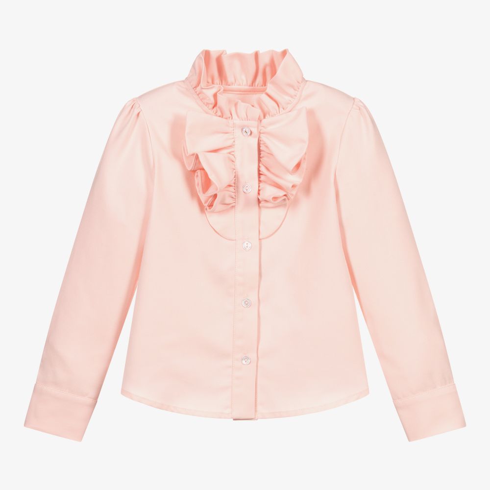 Lapin House - Pink Cotton Blend Blouse | Childrensalon