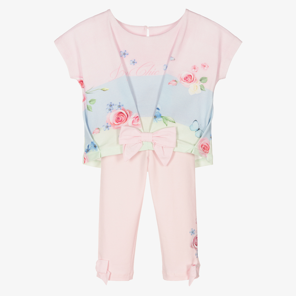 Lapin House - Ens. legging rose en coton | Childrensalon