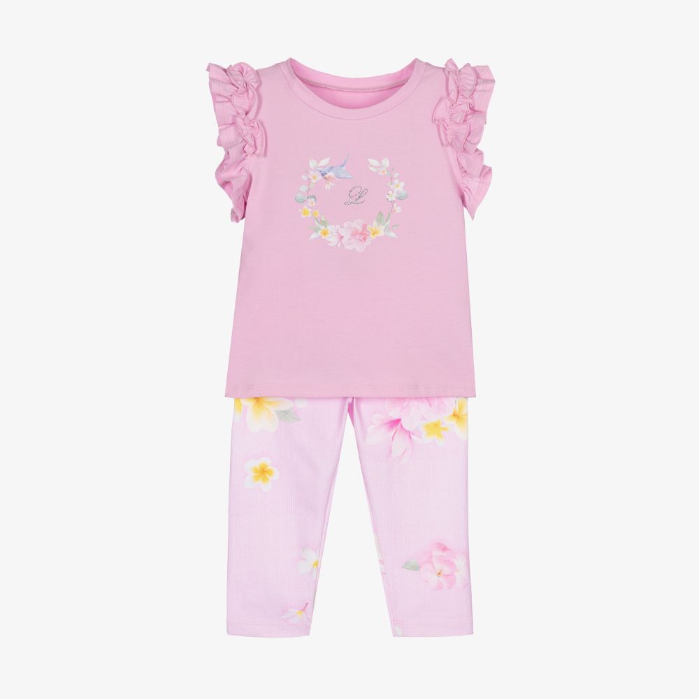 Lapin House - Rosafarbene Baumwoll-Leggings im Set | Childrensalon