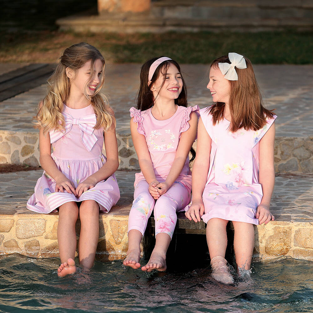 Lapin House-طقم ليغنغز قطن جيرسي لون زهري للبنات | Childrensalon Outlet