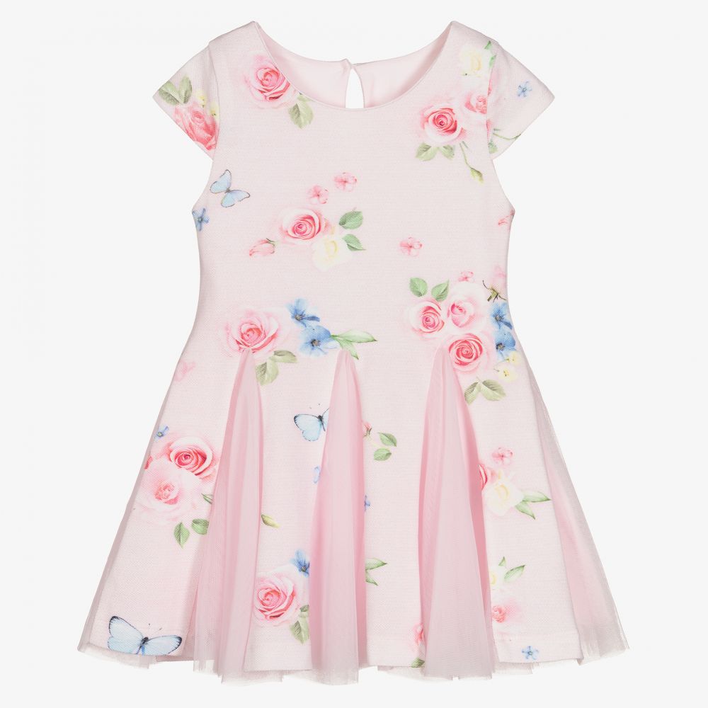 Lapin House - Розовое платье из хлопка и тюля | Childrensalon