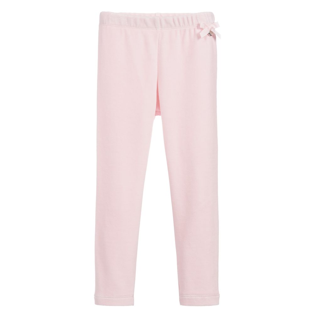 Lapin House - Pink Cotton Velour Leggings | Childrensalon