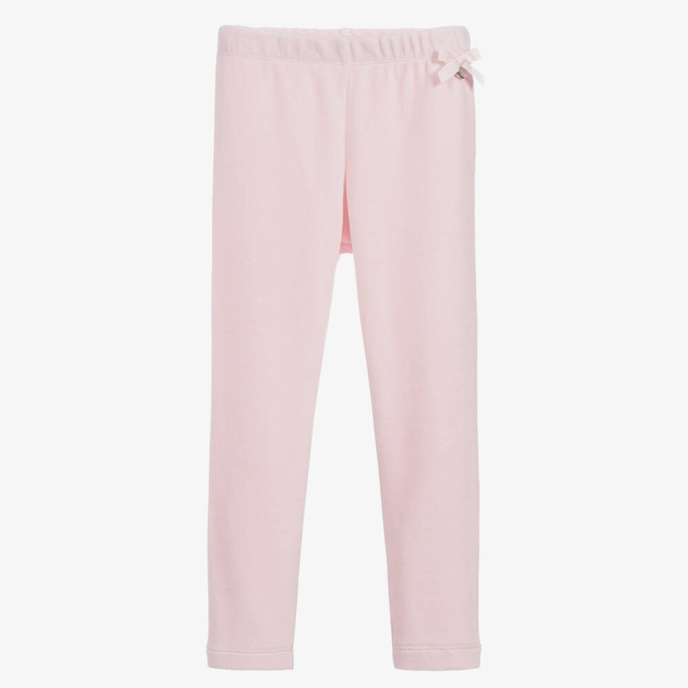 Lapin House-Pink Cotton Velour Leggings | Childrensalon Outlet