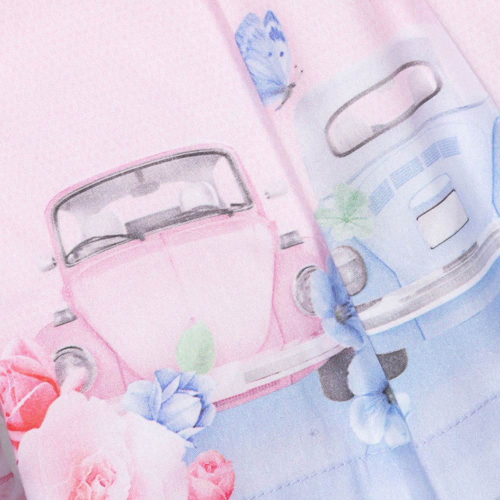 Lapin House-طقم شورت قطن لون زهري باهت وأزرق للبنات | Childrensalon Outlet