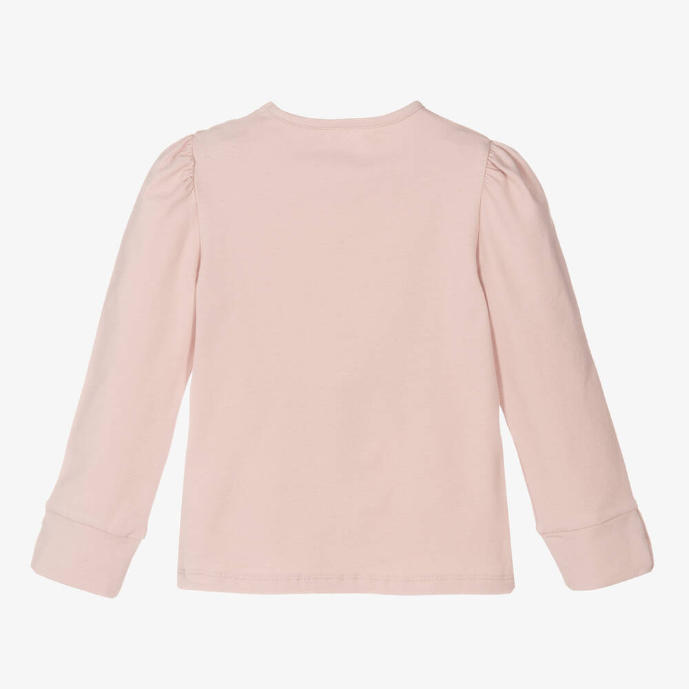 Lapin House-توب أطفال بناتي قطن جيرسي لون زهري | Childrensalon Outlet