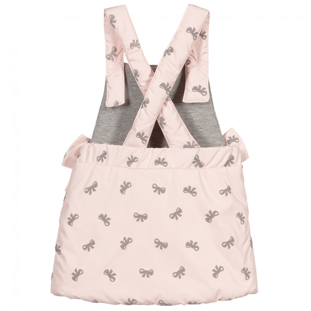 Lapin House-Pink & Grey Pinafore Dress | Childrensalon Outlet