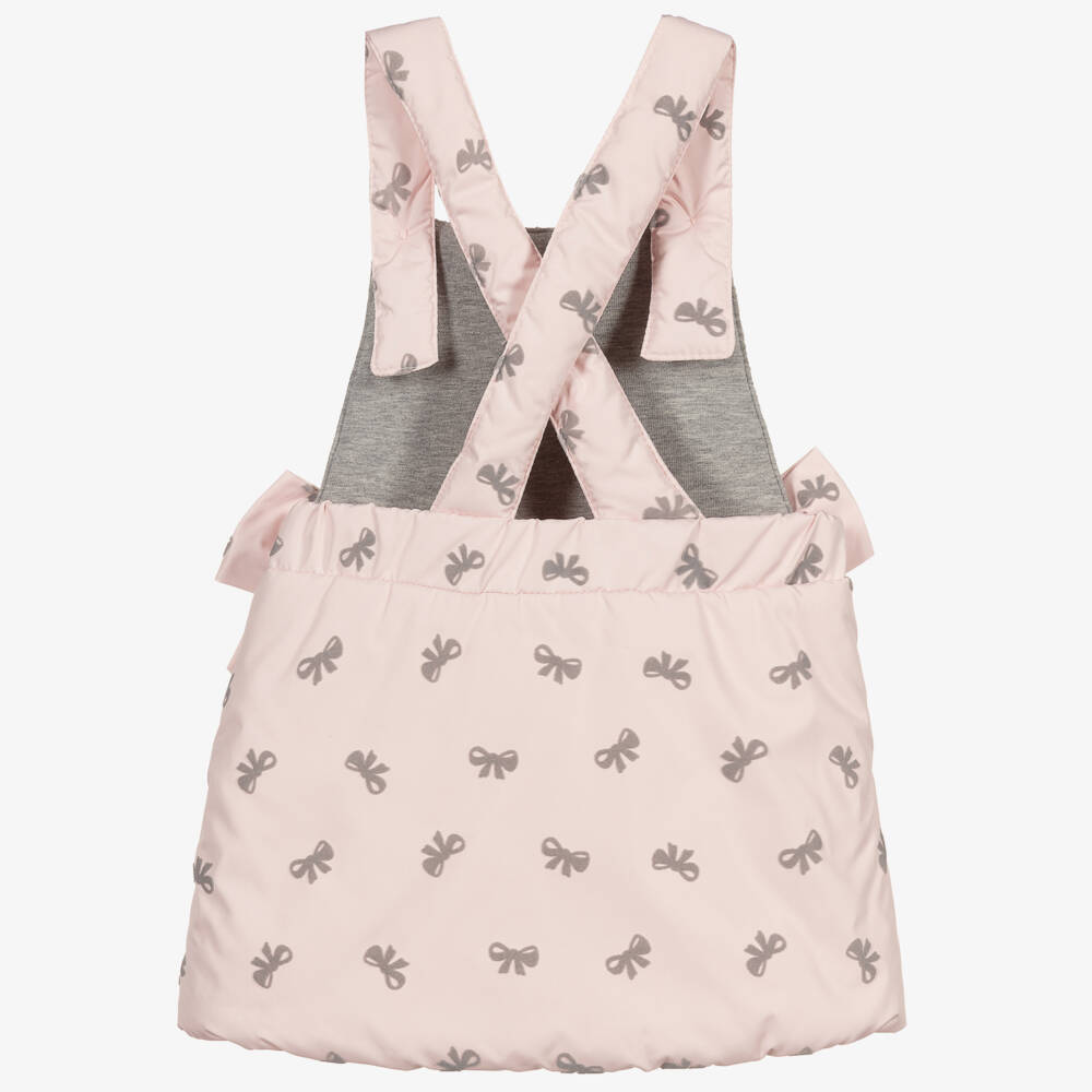 Lapin House-Pink & Grey Pinafore Dress | Childrensalon Outlet
