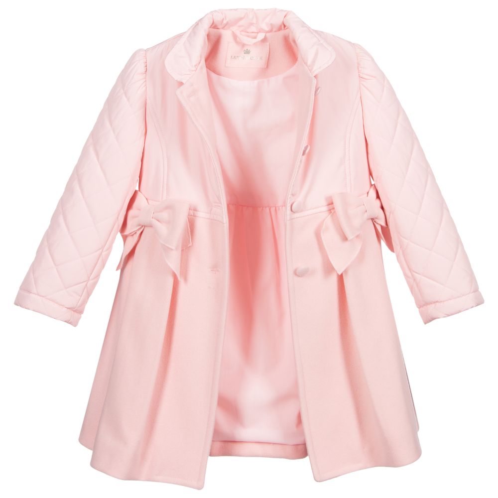 Lapin House-Pink Hooded Wool Coat | Childrensalon Outlet