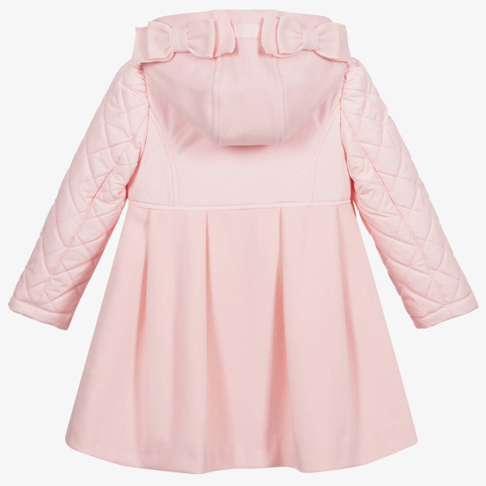 Lapin House-معطف هودي مزيج صوف لون زهري للبنات | Childrensalon Outlet