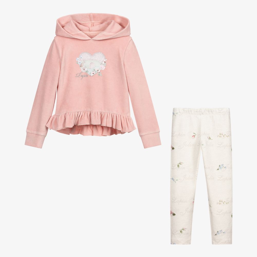 Lapin House-Кремовые леггинсы и розовый топ | Childrensalon Outlet