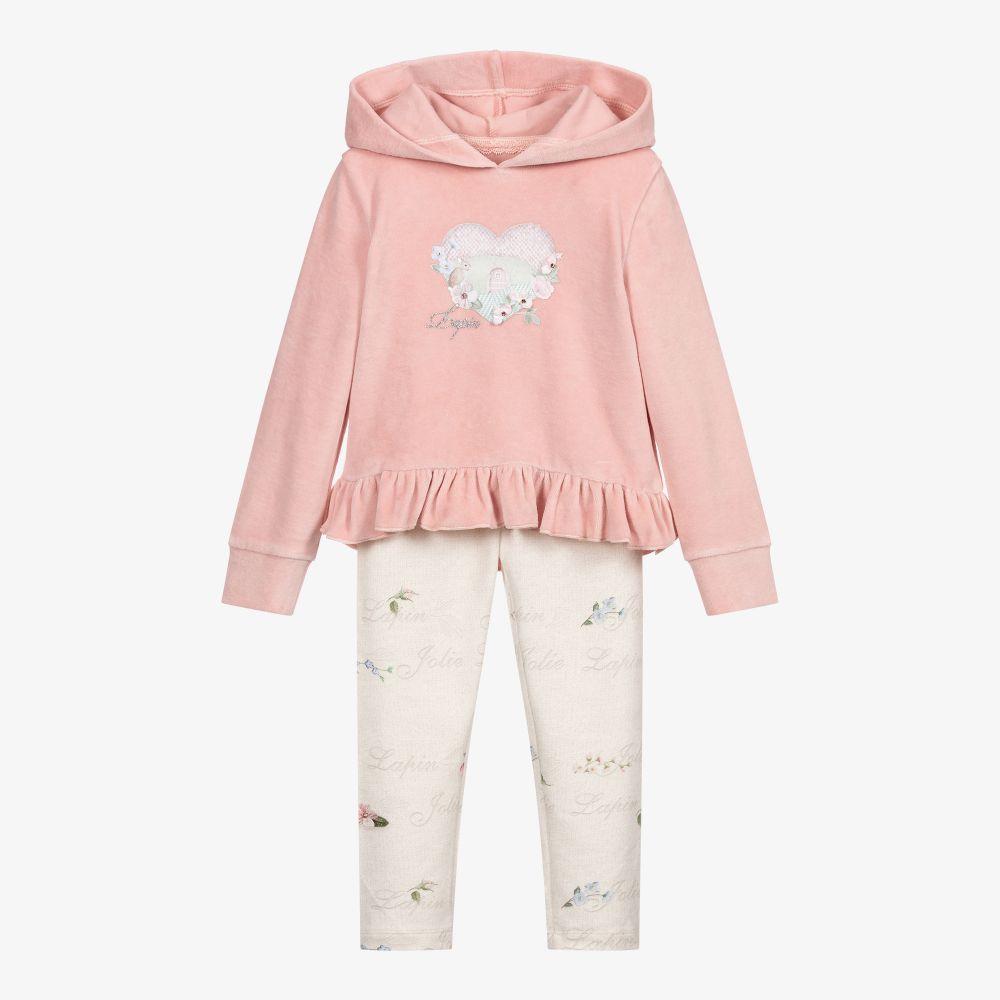 Lapin House - Pink & Ivory Leggings Set | Childrensalon