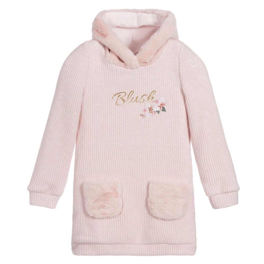 Lapin House - Robe-pull rose en tricot | Childrensalon