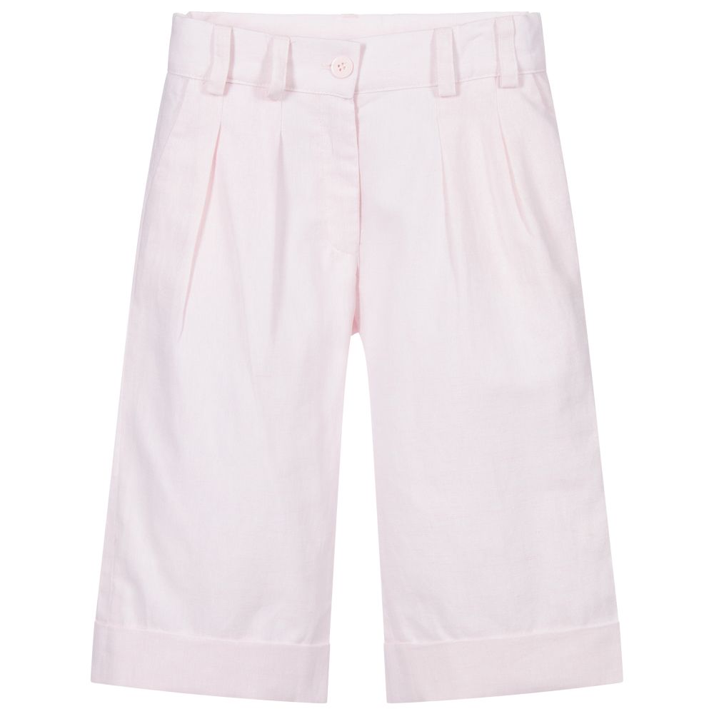 Lapin House - Pink Linen Culottes | Childrensalon