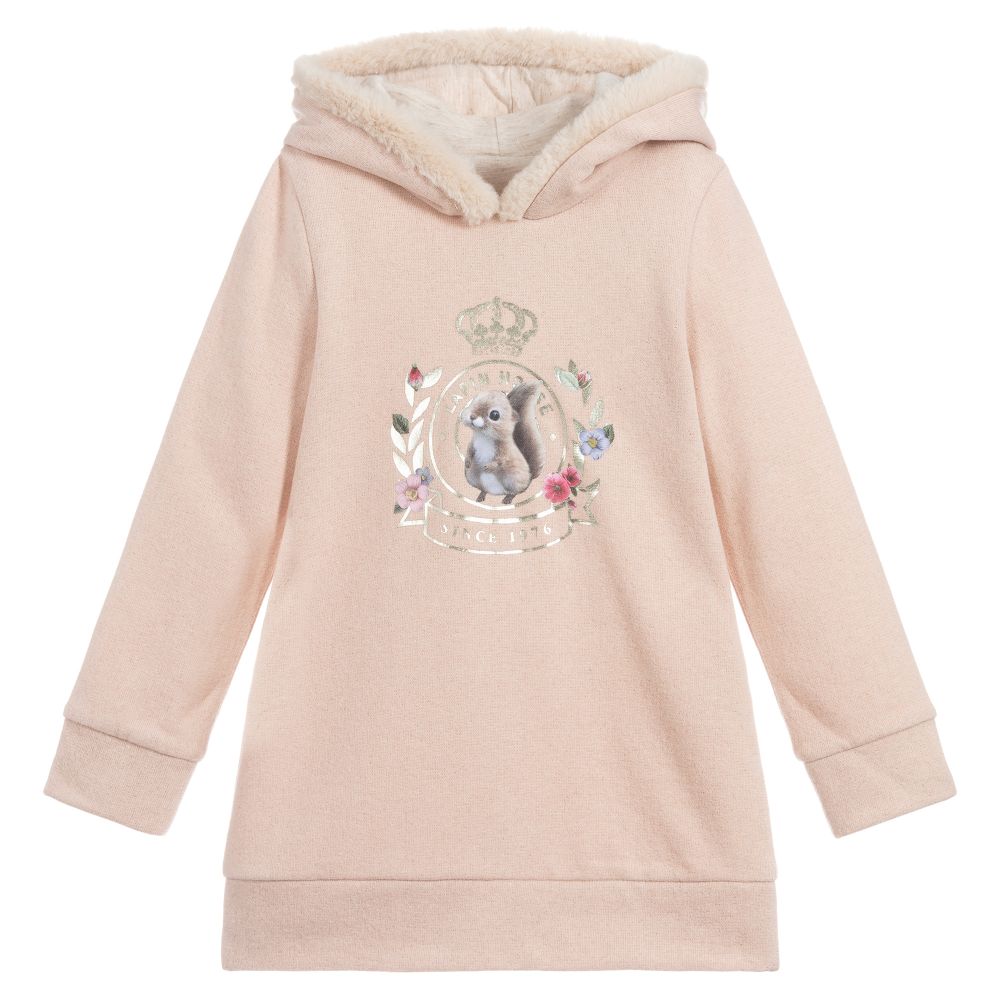 Lapin House - Pink Squirrel Sweatshirt Dress | Childrensalon