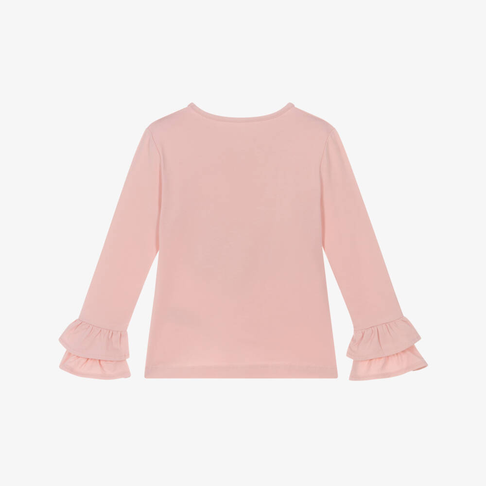 Lapin House-Pink Teddy Ls T-shirt | Childrensalon Outlet