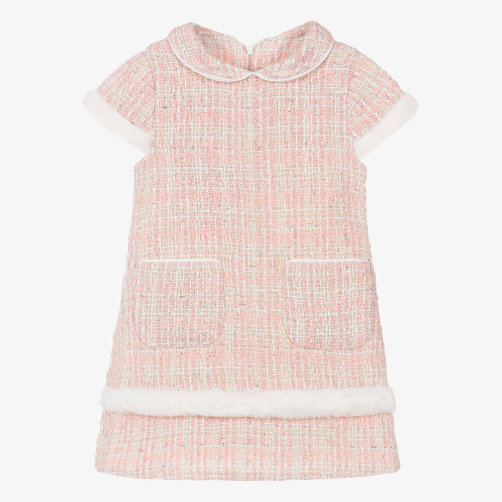 Lapin House-Pink Tweed SS Dress | Childrensalon Outlet