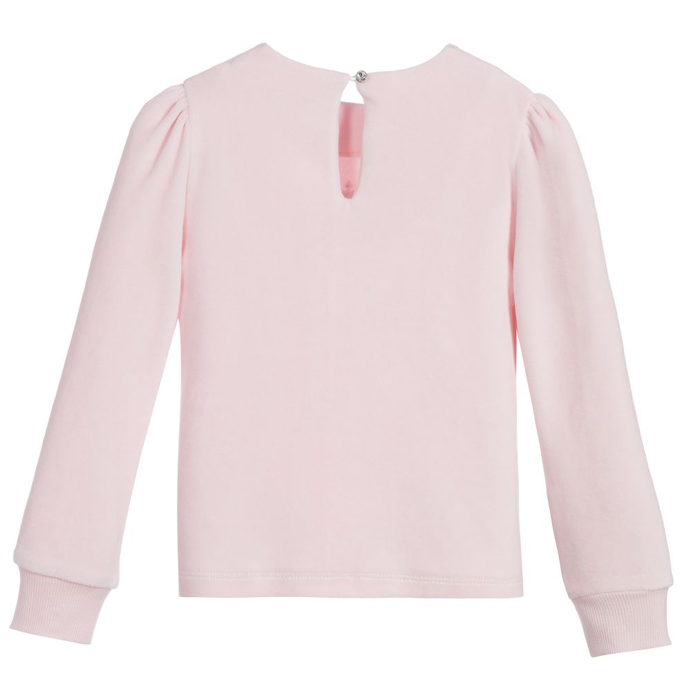 Lapin House-Pink Velour Crown Top | Childrensalon Outlet
