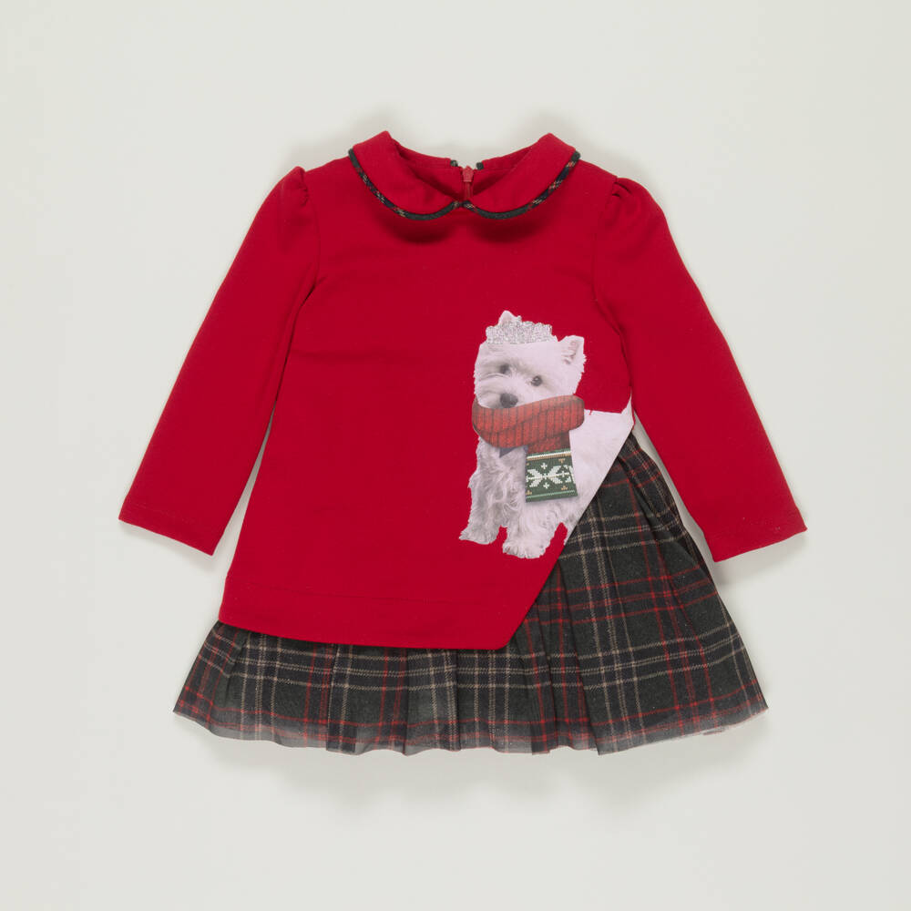 Lapin House-Preloved Girls Red Jersey & Tulle Dress (18 months) | Childrensalon Outlet