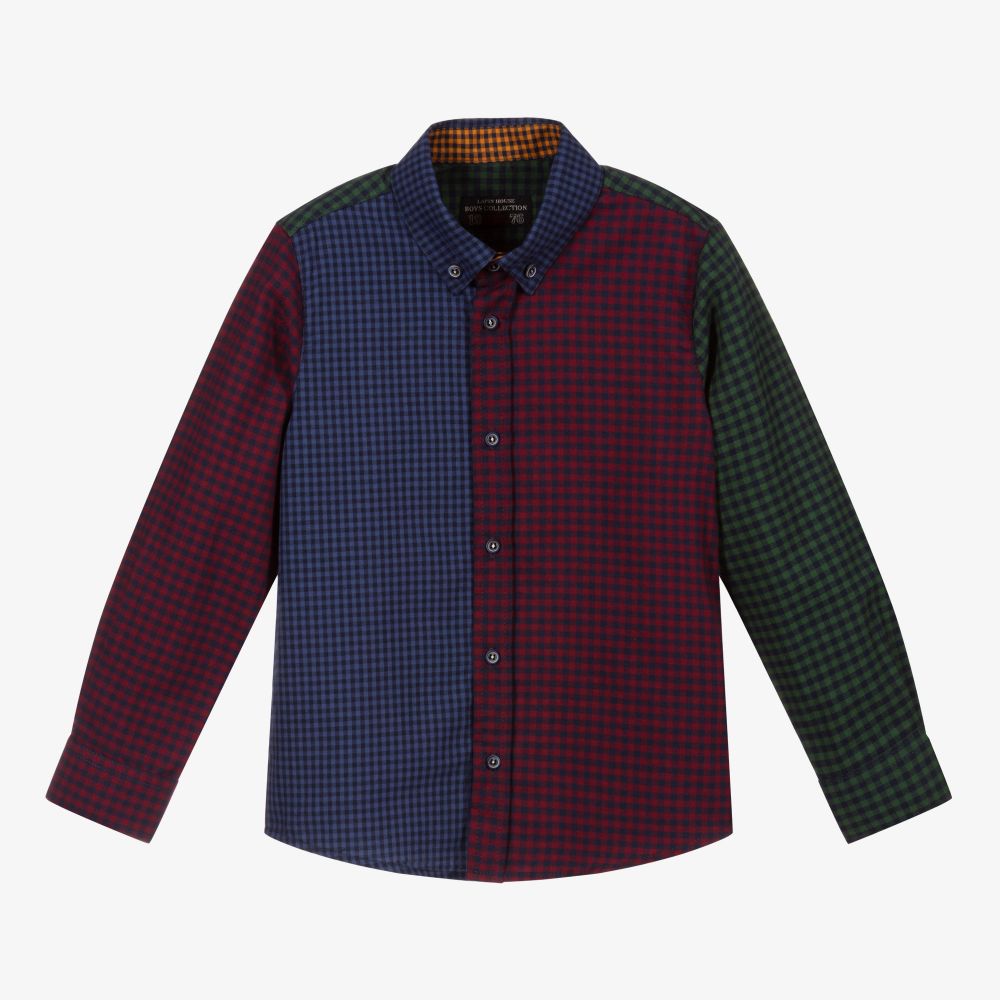 Lapin House - Red & Blue Check Shirt | Childrensalon