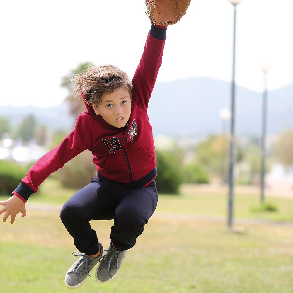 Lapin House-Red & Blue Cotton Tracksuit | Childrensalon Outlet