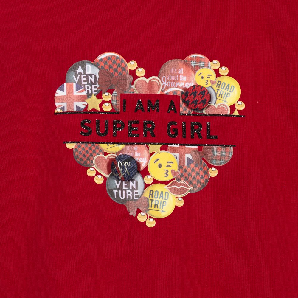 Lapin House-فستان قطن جيرسي لون أحمر وكحلي | Childrensalon Outlet