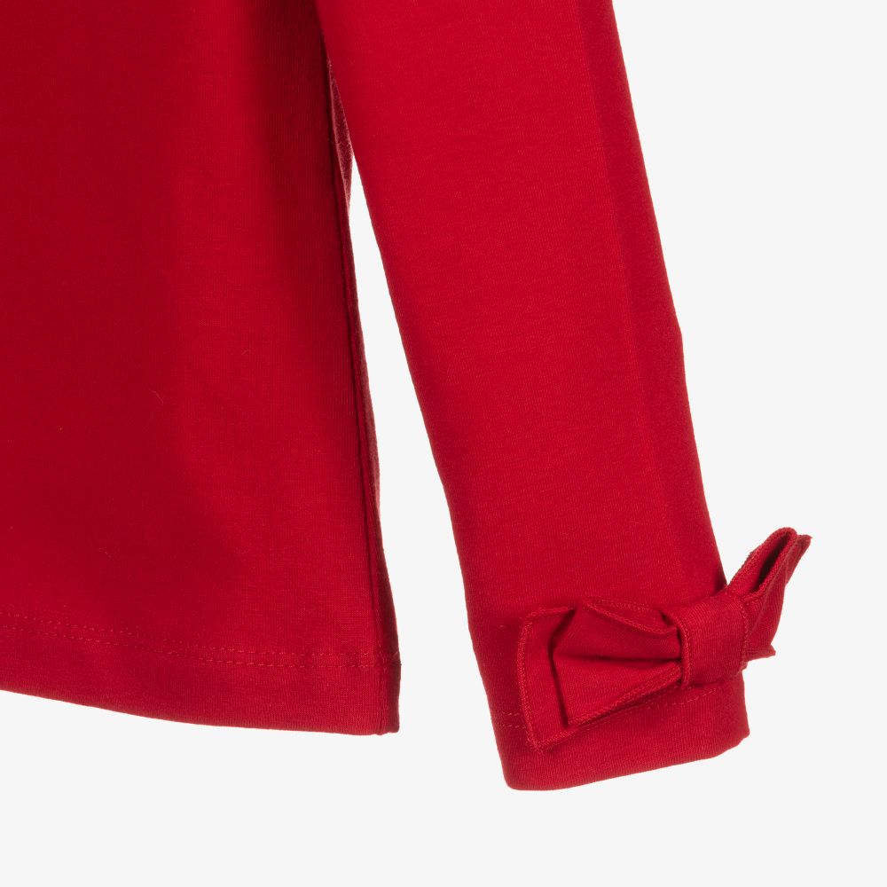 Lapin House-Red Cotton Jersey Top | Childrensalon Outlet