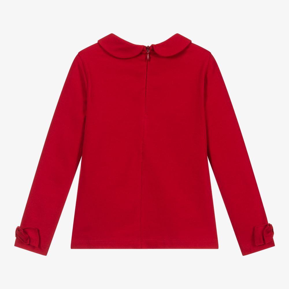 Lapin House-Red Cotton Jersey Top | Childrensalon Outlet