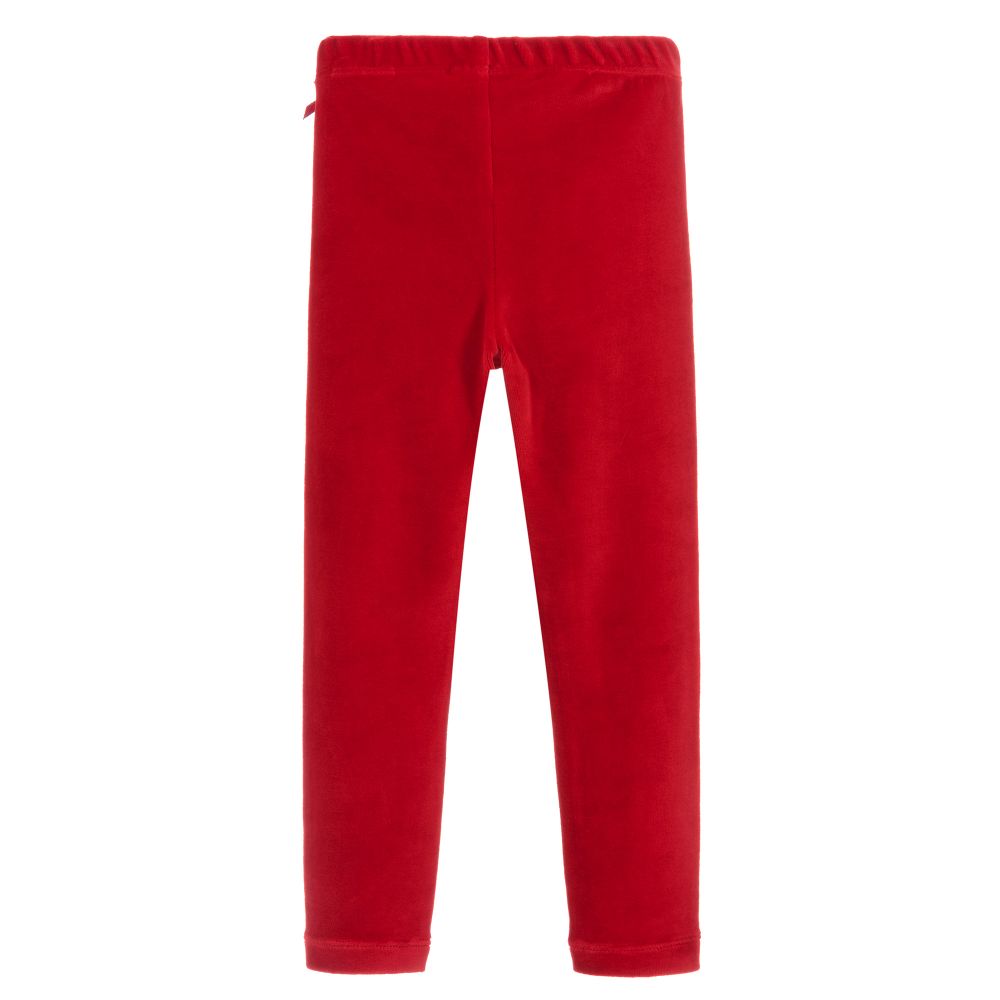 Lapin House-Красные хлопковые велюровые легинсы | Childrensalon Outlet