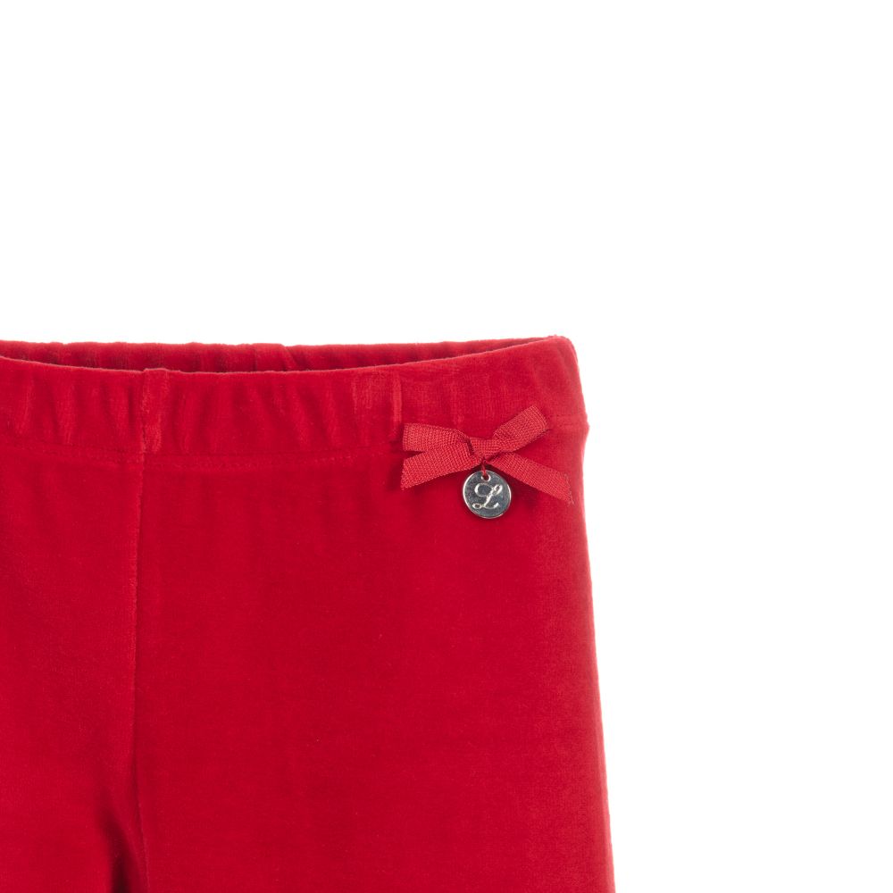 Lapin House-Красные хлопковые велюровые легинсы | Childrensalon Outlet