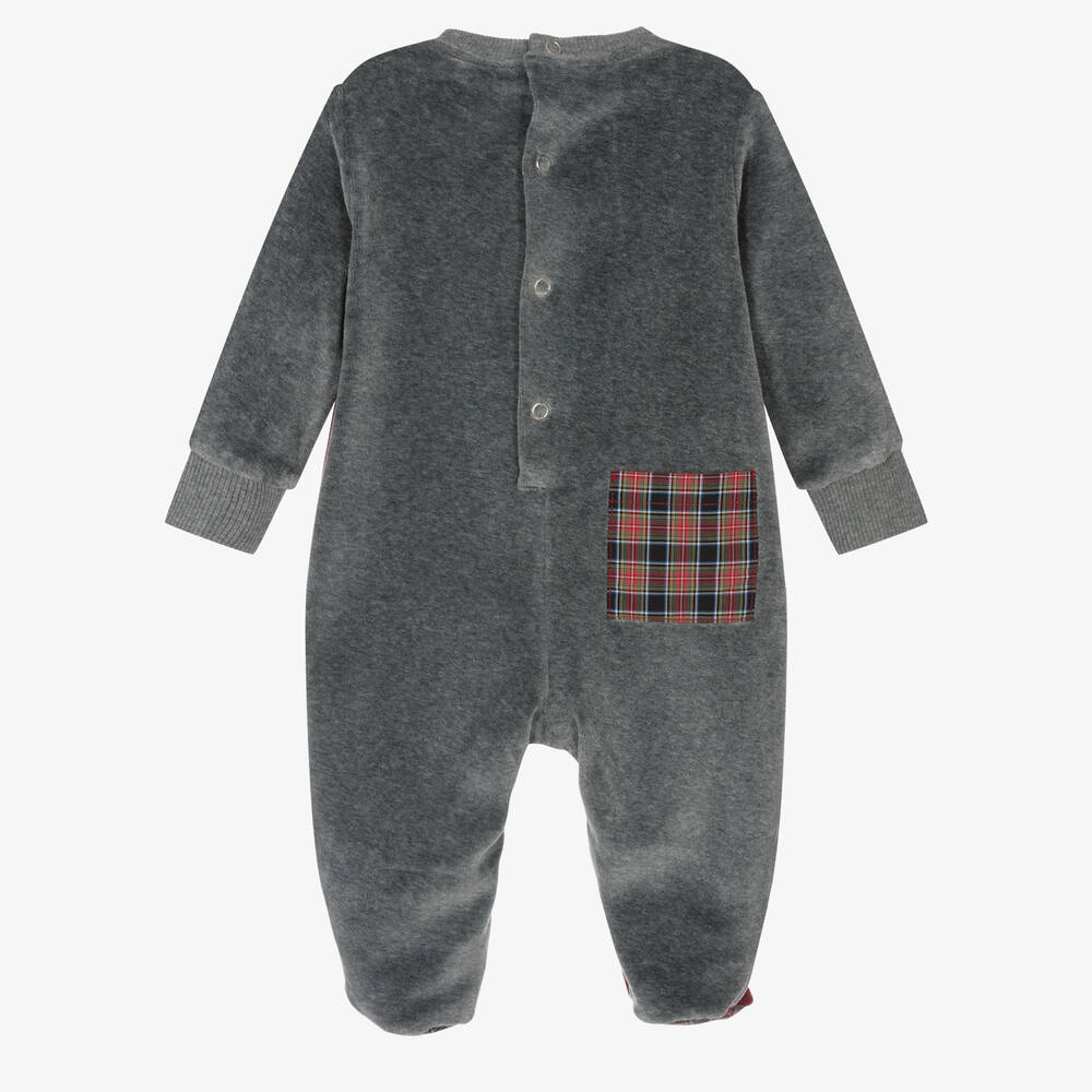 لابين هاوس-بيبي غرو قطن قطيفة لون أحمر ورمادي للمواليد | Childrensalon Outlet