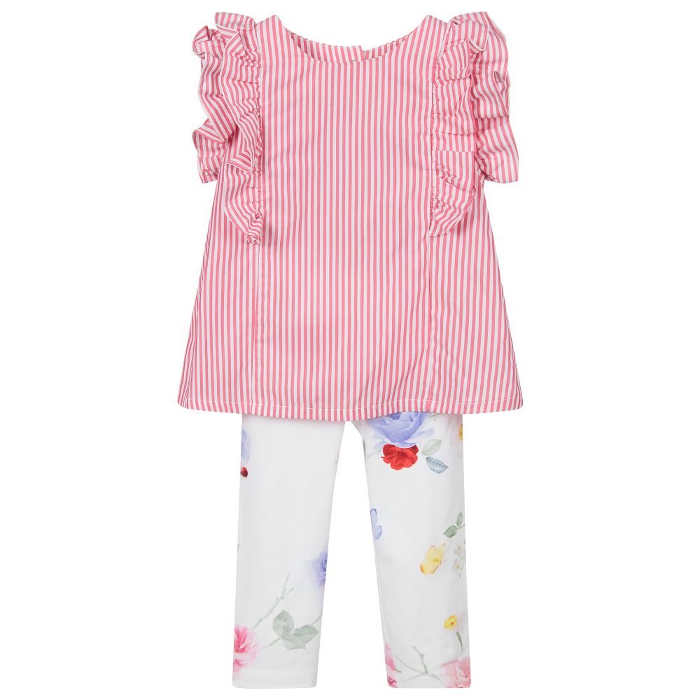 Lapin House - Set mit Leggings in Rot und Weiß | Childrensalon