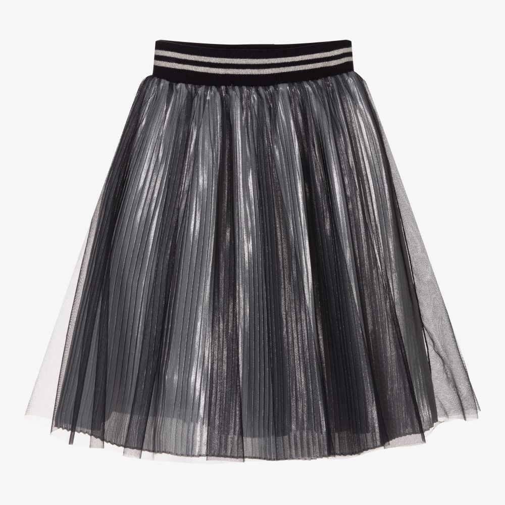 Lapin House - Silver & Blue Pleated Skirt | Childrensalon Outlet
