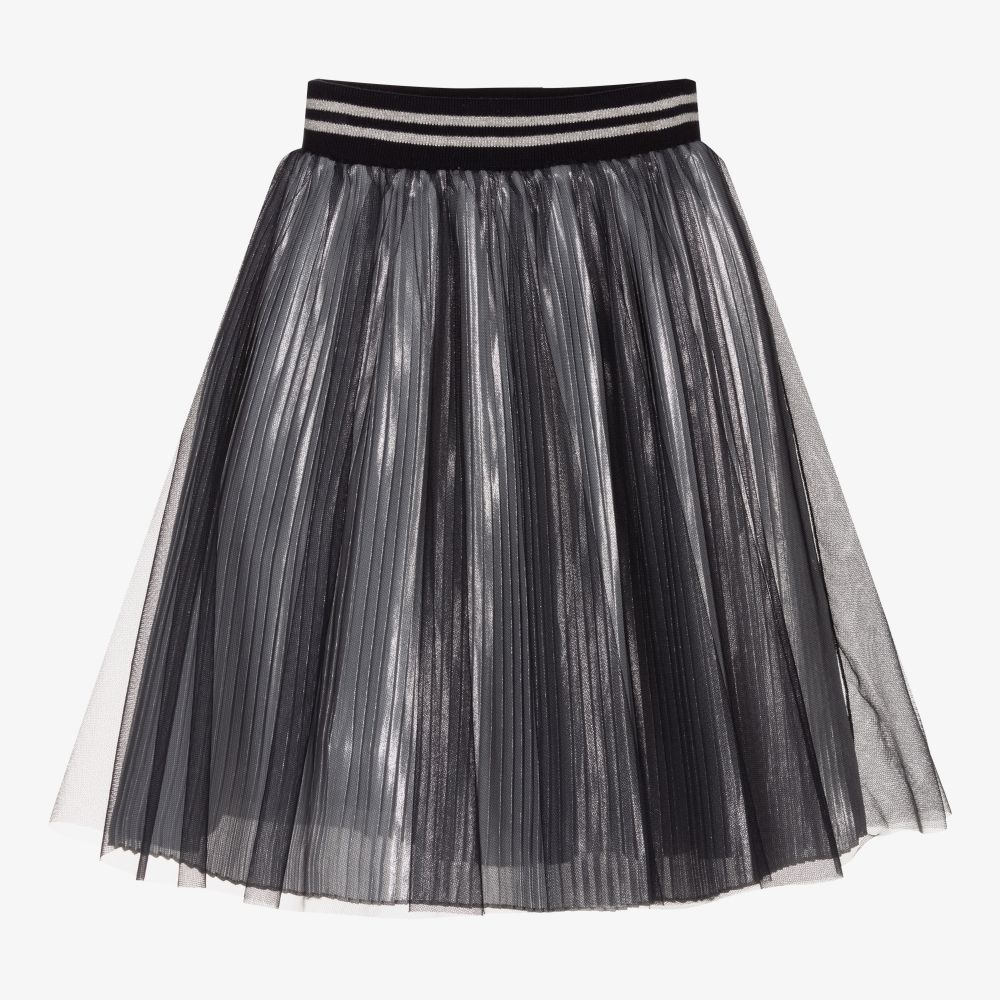 Lapin House - Silver & Blue Pleated Skirt | Childrensalon