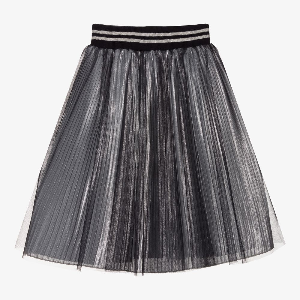 Lapin House-Silver & Blue Pleated Skirt | Childrensalon Outlet