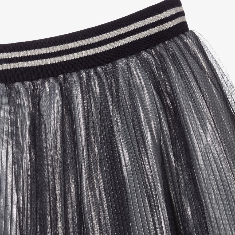 Lapin House-Silver & Blue Pleated Skirt | Childrensalon Outlet