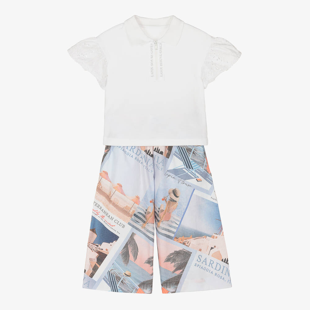 Lapin House - Ensemble pantalon bleu et blanc | Childrensalon