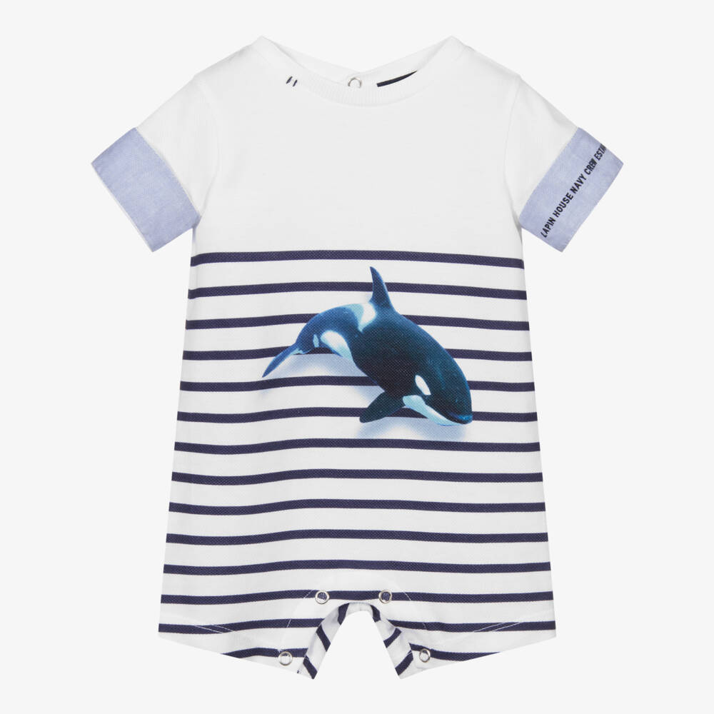 Lapin House-Белый песочник в синюю полоску | Childrensalon Outlet