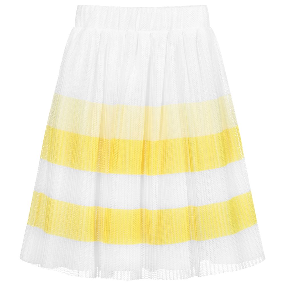 Lapin House-Бело-желтая сетчатая юбка | Childrensalon Outlet