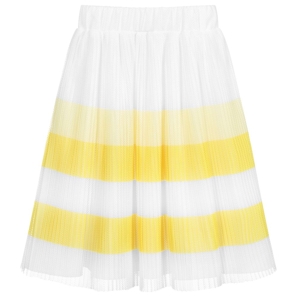 Lapin House-White & Yellow Mesh Skirt | Childrensalon Outlet