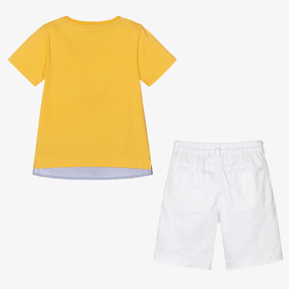Lapin House-Желтая футболка с шортами (2предмета) | Childrensalon Outlet