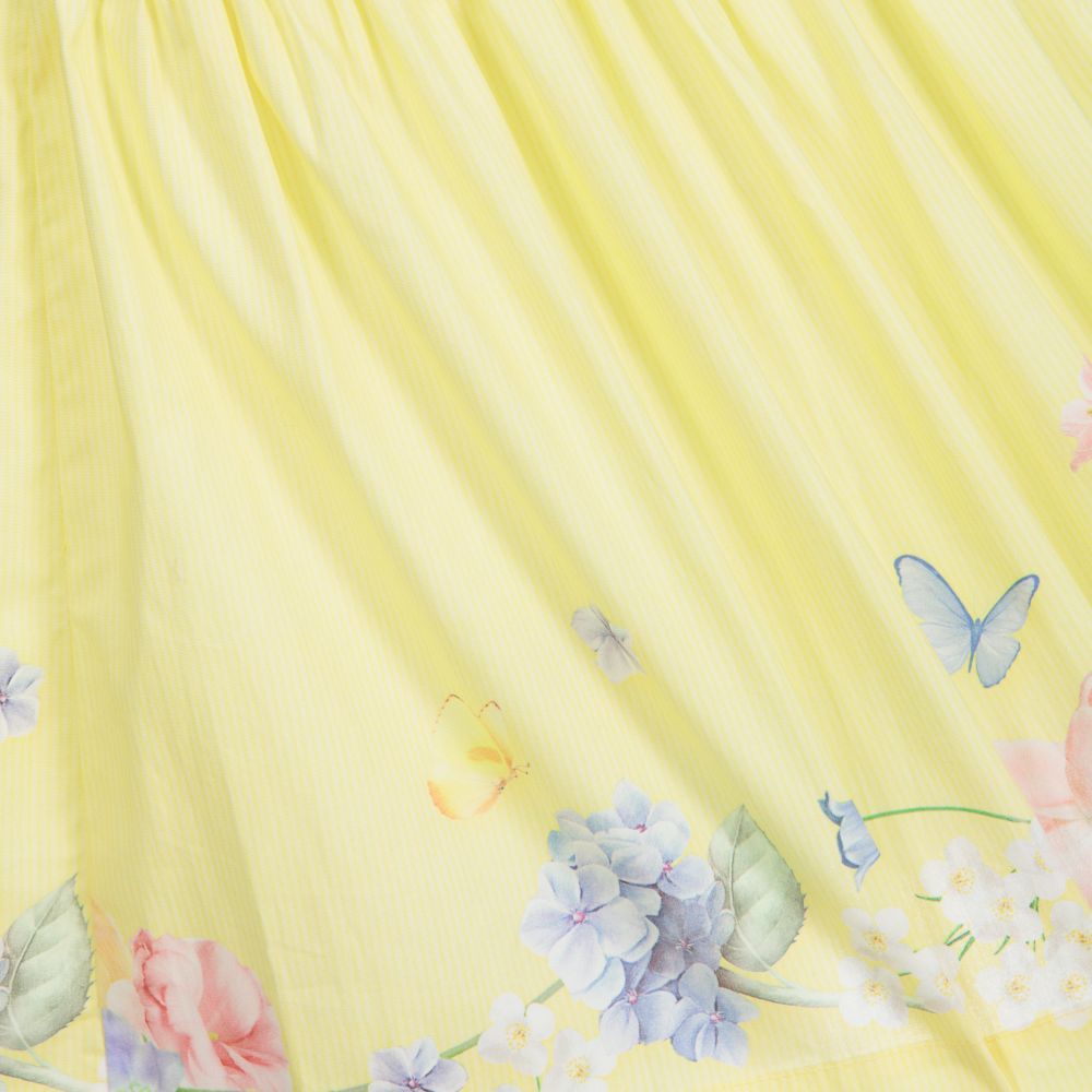 Lapin House-Yellow & Blue Cotton Dress | Childrensalon Outlet