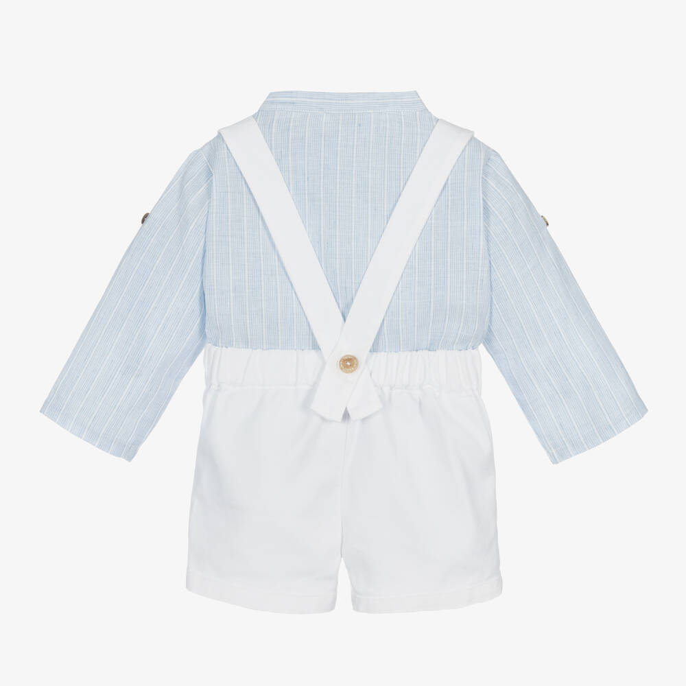 Laranjinha-Baby Boys Cotton & Linen Shorts Set | Childrensalon Outlet