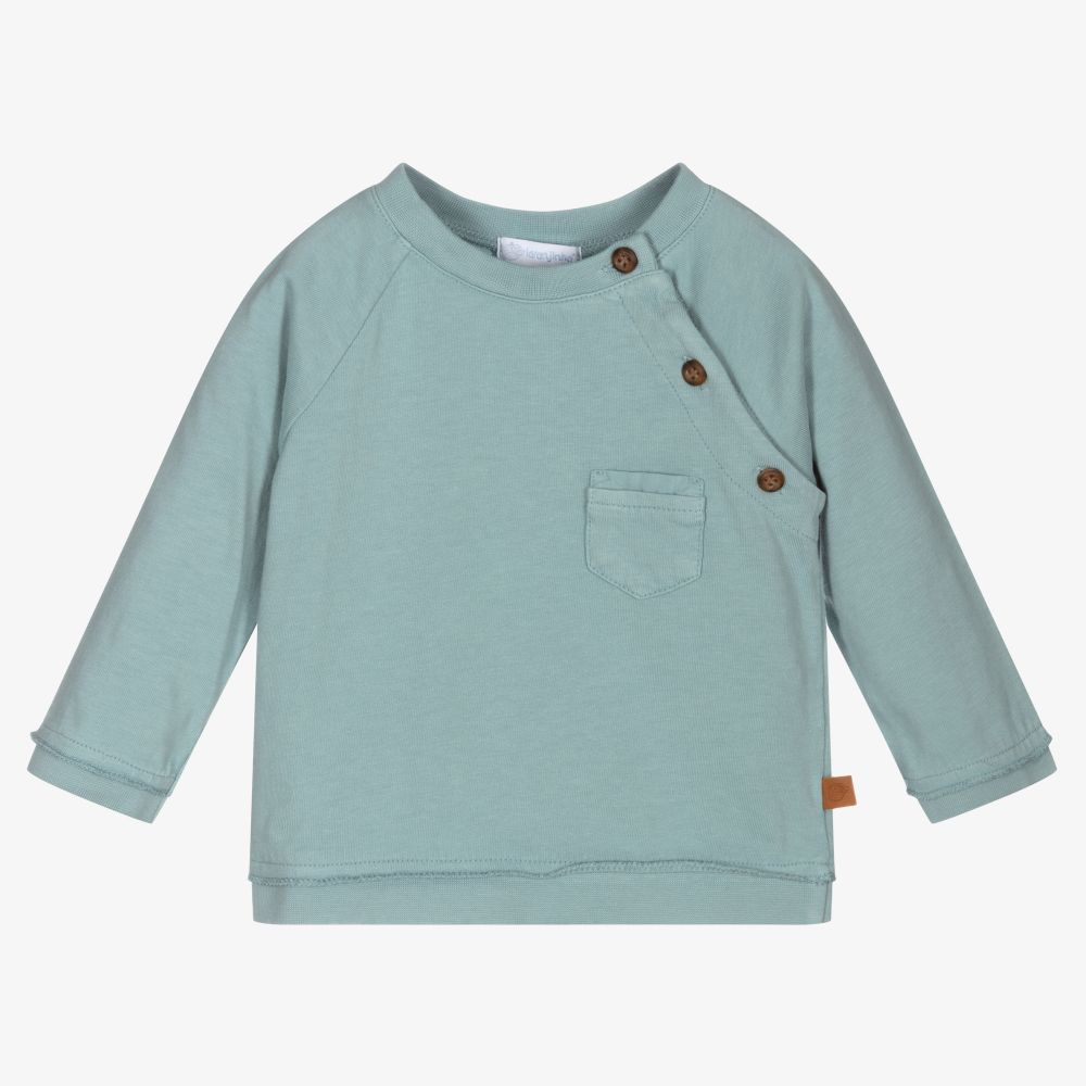 Laranjinha - Baby Boys Green Cotton Top | Childrensalon