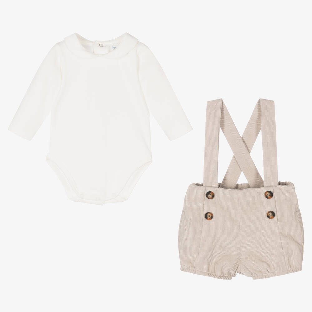 Laranjinha-Кремовое боди и шорты для малышей | Childrensalon Outlet