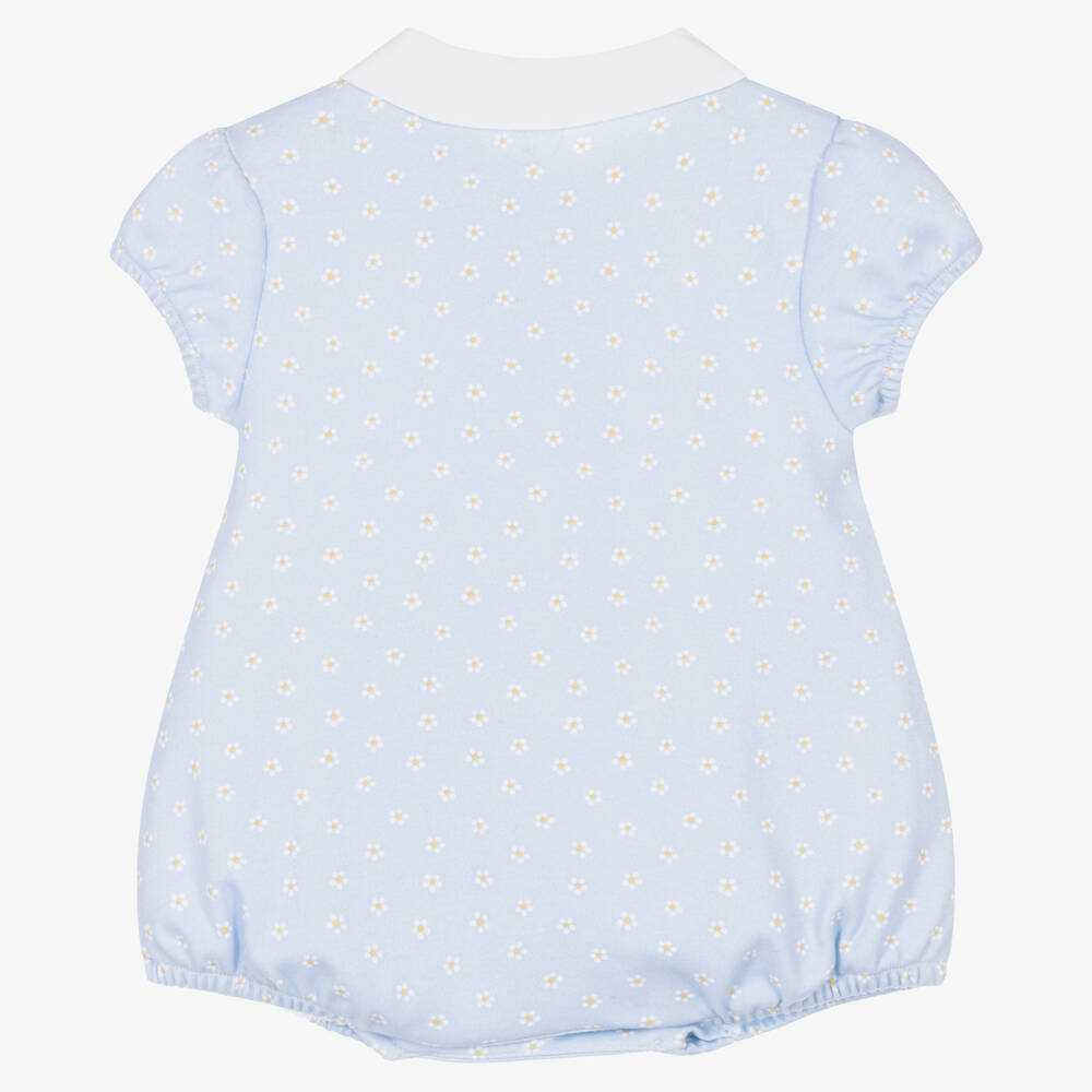 Laranjinha-Baby Girls Blue Daisy Print Shortie | Childrensalon Outlet